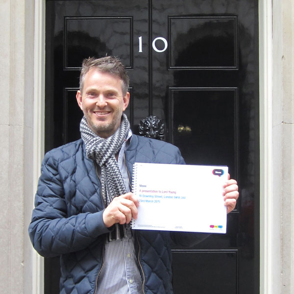 Sid outside 10 Downing Street